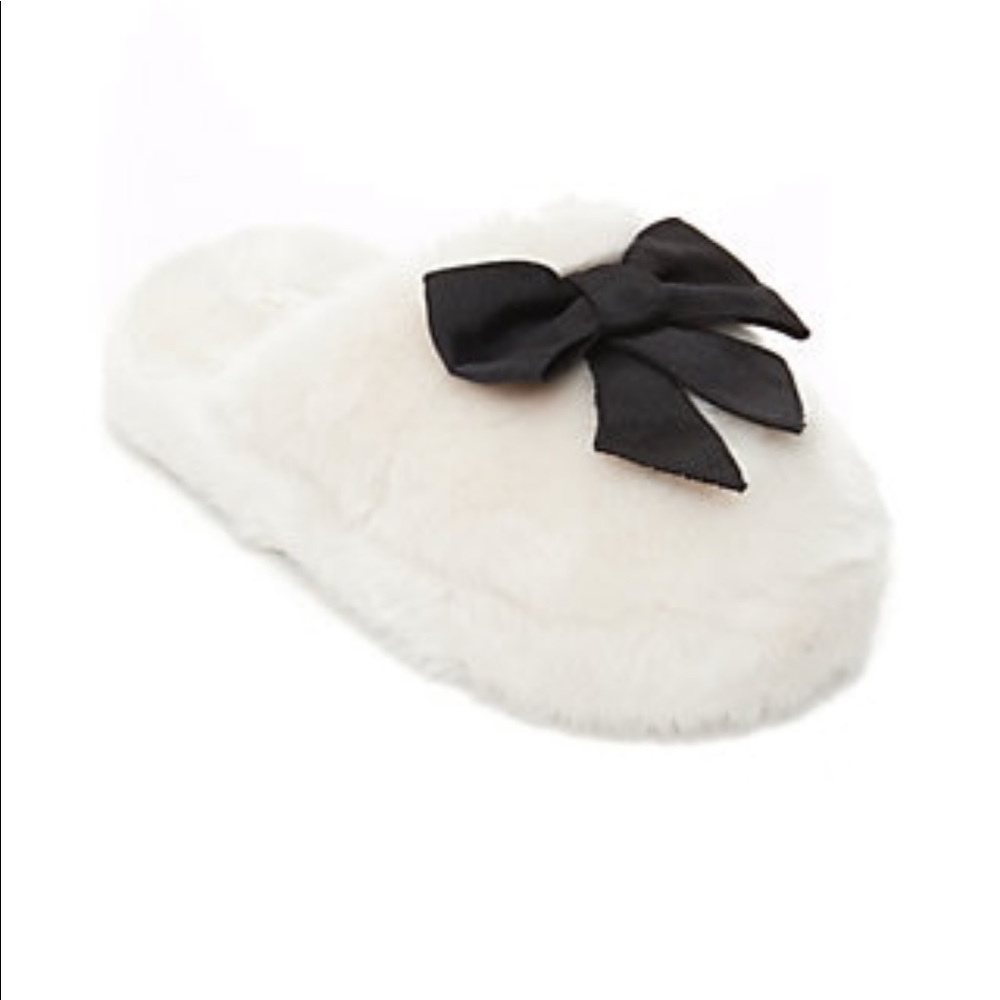 Kate Spade Bali Bow Faux Fir Slipper